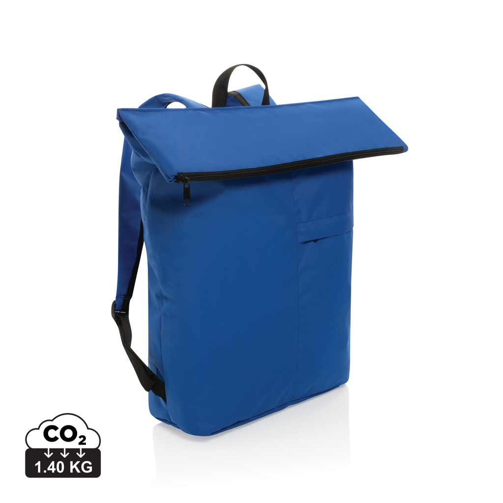 Sac à dos pliable à personnaliser en rPET Dillon Bleu royal